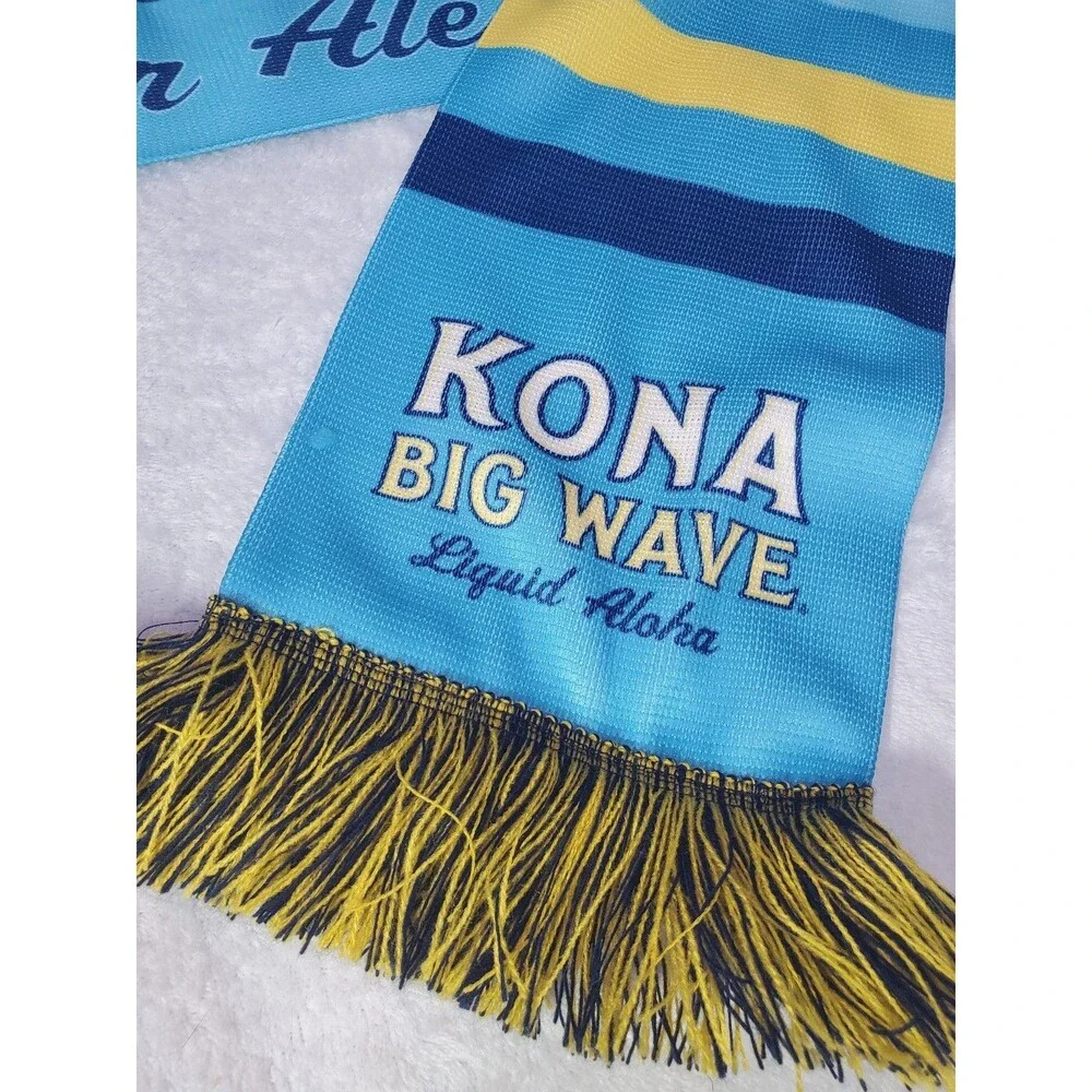 Kona Big Wave Liquid Aloha Blue Frilly Scarf Ruffneck NWT